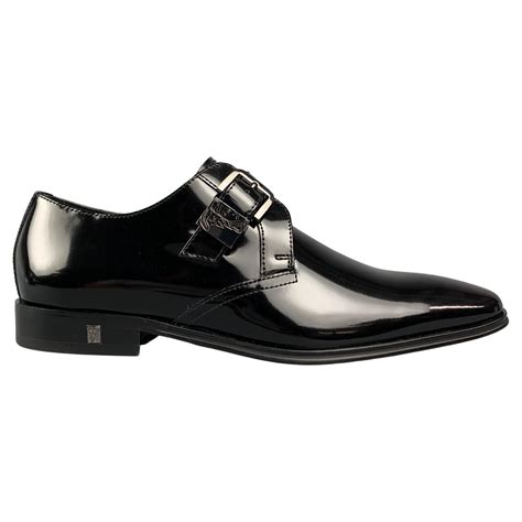 versace collection double monk strap black 